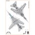 1/72 MiG-23ML/MLA/MLD/P/MLAE Standard English Stencils Decal for Clear Prop