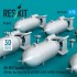 1/72 WWII/Korean War USAF/RAF AN-M57 Bombs 250lbs/Box-type Fin (8pcs)