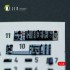 1/48 AV-8A HARRIER (Late) Interior 3D Decals for Kinetic kit