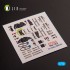 1/72 Me 163 B/S Komet Interior 3D Decals for Hobby 2000/Academy kit