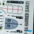 1/72 AV-8A Harrier (early) Interior 3D Decals for Italeri kit