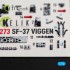 1/72 SF 37 Viggen Interior 3D Decal Set for Special Hobby Kit