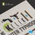 1/72 Eurofighter Typhoon Interior 3D Decal Set for Hasegawa Kit