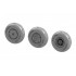 1/48 De Havilland DH-82A Tiger Moth Wheel set for Airfix kits