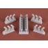 1/24 Spitfire/Seafire Exhaust Round Stacks w/Shroud for Airfix kits