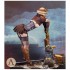 75mm Scale Steam Wars - Audrey D. & Rumblepop (girl, raccoon & diorama base)