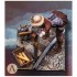 75mm Scale Steam Wars - Audrey D. & Rumblepop (girl, raccoon & diorama base)