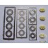 1/24 Slotted Brake Disc set 15mm + 13mm with 4 Brake Calipers