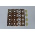 1/24 Drilled Brake Disc Set 16mm + 15mm with 4 Brake Calipers