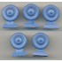 1/35 Front, Rear, Spare Wheels for Kubelwagen for Tamiya kit (5 wheels)