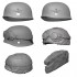 1/16 WWII German Paratrooper Helmets and Side Cap