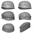 1/16 WWII German Paratrooper Helmets and Side Cap