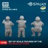 1/72 US M2 Bradley Crew Figure Set (3 Figures, 3D Printed)