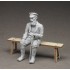 1/35 Old Russian Man, WWI - WWII era (1 figure with Bench)