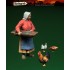 1/35 Russian Old Woman and Hens (1 figure & 3 hens)