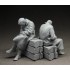 1/35 WWII Red Army Artillerymen at Rest 1941-1945 (2 figures & 5x 120mm mortar ammo boxes)