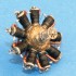 1/48 French Le Rhone 9J 110 hp 9-Cylinder Air-Cooled Rotary Engine