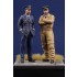 54mm, 1/32 WWII French Pilots (2 figures)