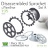 1/35 Panther Disassembled Sprocket Set A (1pc)