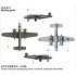 1/350 North American B-25 Mitchell (4 Pre-painted kits)