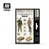 Acrylic Model Colour Paint Set - WWII Desert British & German Armour & Infantry (6 x 17ml)