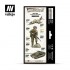 Acrylic Model Colour Paint Set - WWIII British Armour & Infantry (8 x 17ml)