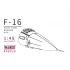 1/48 General Dynamics F-16 Fighting Falcon Radome w/Pitot Tube, AOA for Kinetic kits