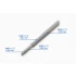 Styrene/PS Pipe (outside diameter: 7.5mm, wall thickness: 0.9mm, 4pcs, gray)