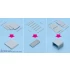 Styrene/PS Right Angle Triangle Stick (side: 5.00mm, length: 250mm, 4pcs, gray)
