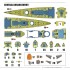 1/700 German Battleship Scharnhorst 1943 Deck Painting Mask for Flyhawk FH1148/S