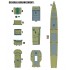 1/700 HMS Montrose Admiralty Destroyer Leader Deck Paint Masking for Trumpeter kit #06720