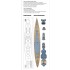 1/700 German Battleship H39-Class Hutten Wooden Deck for Veryfire Model #VF700906
