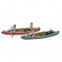 N Scale Canoers (2 couples, 2 canoes)