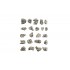 Terrain - Boulder Ready Rocks (22pcs, 2.85cm-3.81cm x 1.9cm-4.44cm)