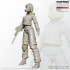 1/24 Female Soldier w/Gas Mask
