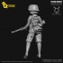 55mm Scale WWII German Female Soldier (Q version)