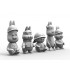 Animal Troopers TOONS! Series - WWII M4 Sherman Rabbit Crews Set (5 figures)