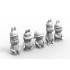 Animal Troopers TOONS! Series - WWII M4 Sherman Rabbit Crews Set (5 figures)