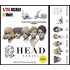 1/24 Head Series #2 (5 Heads w/VINO scooter clear parts & Cat) for Tamiya kits