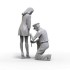1/24 Miniskirt Girl and Policeman (2 figures)