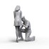 1/24 Miniskirt Girl and Policeman (2 figures)