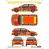 1/24 Zero Fighter Civic EF9 Parts Set with Decal for NuNu Kit