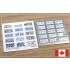 1/24 - 1/25 Canada License Plates (10 provinces and 3 territory) Decal and PE