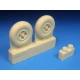 1/32 Mk.IX & Spitfire VIII/IX/XVI 4 Slot Mainwheels for Revell/Tamiya kits