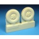1/72 Bristol Beaufighter Early Wheels Set - Treaded Tyres (2 Resin Wheels)