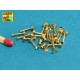 Turned Imitation of Hexagonal Bolts (15pcs, 1.6 x 4mm) & Nuts (10pcs, 1.6mm)