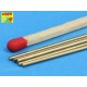 Brass Round Rods - D: 1.0mm; Length: 250mm (x5pcs)
