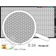 Net with Hexagonal Mesh 1.85mm x 1.7mm (Dimensions: 75mm x 42mm)