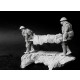 54mm Scale Allied SB Team: Transport of Wounded (3 figures w/stretcher & base)