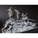 54mm Scale American Civil War Battle of Cedar Creek 1864 (8 figures w/base & low wall)